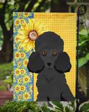 Load image into Gallery viewer, Summer Sunflowers Toy Black Poodle Garden Flag – Decorative Outdoor Yard Flag