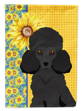 Load image into Gallery viewer, Summer Sunflowers Toy Black Poodle Garden Flag – Decorative Outdoor Yard Flag