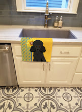 Load image into Gallery viewer, Summer Sunflowers Toy Black Poodle Kitchen Towel