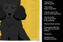 Load image into Gallery viewer, Summer Sunflowers Toy Black Poodle Kitchen Towel
