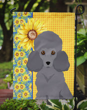 Load image into Gallery viewer, Summer Sunflowers Toy Grey Poodle Garden Flag – Decorative Outdoor Yard Flag