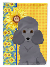 Load image into Gallery viewer, Summer Sunflowers Toy Grey Poodle Garden Flag – Decorative Outdoor Yard Flag