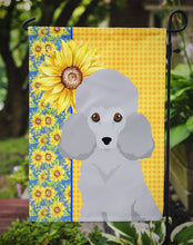 Load image into Gallery viewer, Summer Sunflowers Toy Silver Poodle Garden Flag – Decorative Outdoor Yard Flag