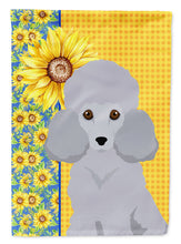 Load image into Gallery viewer, Summer Sunflowers Toy Silver Poodle Garden Flag – Decorative Outdoor Yard Flag