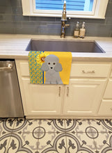 Load image into Gallery viewer, Summer Sunflowers Toy Silver Poodle Kitchen Towel