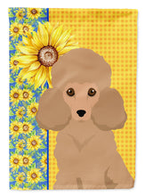 Load image into Gallery viewer, Summer Sunflowers Toy Apricot Poodle Garden Flag – Decorative Outdoor Yard Flag