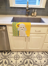 Load image into Gallery viewer, Summer Sunflowers Toy White Poodle Kitchen Towel
