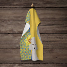 Load image into Gallery viewer, Summer Sunflowers Toy White Poodle Kitchen Towel