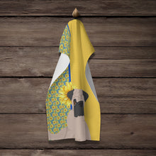Load image into Gallery viewer, Summer Sunflowers Fawn Pug Kitchen Towel