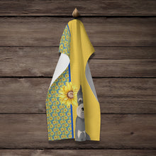 Load image into Gallery viewer, Summer Sunflowers Salt Pepper Schnauzer Kitchen Towel