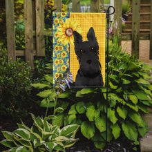Load image into Gallery viewer, Summer Sunflowers Black Scottish Terrier Garden Flag – Decorative Outdoor Yard Flag