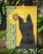 Load image into Gallery viewer, Summer Sunflowers Black Scottish Terrier Garden Flag – Decorative Outdoor Yard Flag