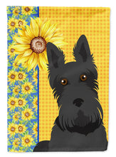 Load image into Gallery viewer, Summer Sunflowers Black Scottish Terrier Garden Flag – Decorative Outdoor Yard Flag