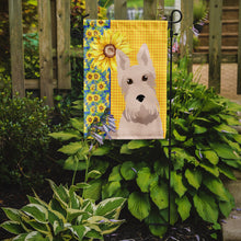 Load image into Gallery viewer, Summer Sunflowers Wheaten Scottish Terrier Garden Flag – Decorative Outdoor Yard Flag