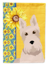 Load image into Gallery viewer, Summer Sunflowers Wheaten Scottish Terrier Garden Flag – Decorative Outdoor Yard Flag