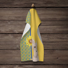 Load image into Gallery viewer, Summer Sunflowers Wheaten Scottish Terrier Kitchen Towel