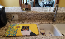 Load image into Gallery viewer, Summer Sunflowers Tricolor Sheltie Dish Drying Mat – Absorbent, Artistic Kitchen Essentials