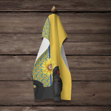 Load image into Gallery viewer, Summer Sunflowers Black Shih Tzu Kitchen Towel