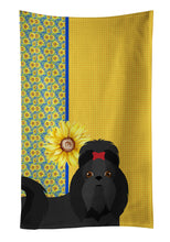 Load image into Gallery viewer, Summer Sunflowers Black Shih Tzu Kitchen Towel