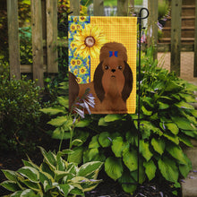 Load image into Gallery viewer, Summer Sunflowers Red Shih Tzu Garden Flag – Decorative Outdoor Yard Flag