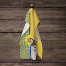 Load image into Gallery viewer, Summer Sunflowers Brindle Cardigan Corgi Kitchen Towel