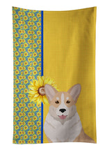 Load image into Gallery viewer, Summer Sunflowers Fawn Cardigan Corgi Kitchen Towel