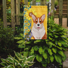 Load image into Gallery viewer, Summer Sunflowers Red Cardigan Corgi Garden Flag – Decorative Outdoor Yard Flag