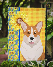 Load image into Gallery viewer, Summer Sunflowers Red Cardigan Corgi Garden Flag – Decorative Outdoor Yard Flag