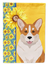 Load image into Gallery viewer, Summer Sunflowers Red Cardigan Corgi Garden Flag – Decorative Outdoor Yard Flag