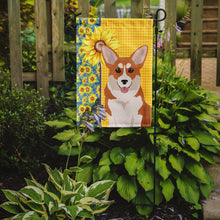 Load image into Gallery viewer, Summer Sunflowers Red Pembroke Corgi Garden Flag – Decorative Outdoor Yard Flag