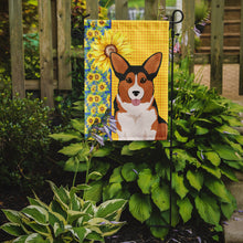 Load image into Gallery viewer, Summer Sunflowers Sable Pembroke Corgi Garden Flag – Decorative Outdoor Yard Flag