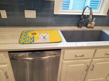 Load image into Gallery viewer, Summer Sunflowers Westie West Highland White Terrier Dish Drying Mat – Absorbent, Artistic Kitchen Essentials
