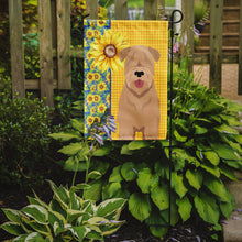 Load image into Gallery viewer, Summer Sunflowers Red Wheaten Terrier Garden Flag – Decorative Outdoor Yard Flag