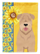 Load image into Gallery viewer, Summer Sunflowers Red Wheaten Terrier Garden Flag – Decorative Outdoor Yard Flag