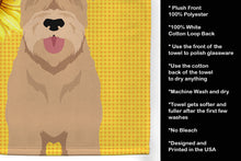 Load image into Gallery viewer, Summer Sunflowers Red Wheaten Terrier Kitchen Towel