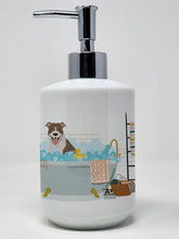 Load image into Gallery viewer, Fawn Brindle Pit Bull Terrier Ceramic Soap Dispenser