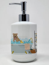 Load image into Gallery viewer, Fawn Pit Bull Terrier Ceramic Soap Dispenser