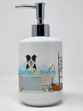 Load image into Gallery viewer, Tricolor Border Collie Ceramic Soap Dispenser