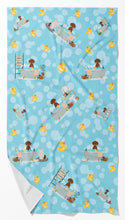 Load image into Gallery viewer, Chocolate and Tan Dachshund Bath Towel Large