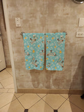 Load image into Gallery viewer, Wirehair Blue and Tan Dachshund Bath Towel Large