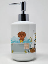 Load image into Gallery viewer, Wirehair Red Dachshund Ceramic Soap Dispenser