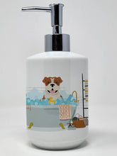 Load image into Gallery viewer, Red English Bulldog Ceramic Soap Dispenser