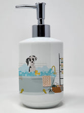 Load image into Gallery viewer, Harlequin Great Dane Ceramic Soap Dispenser