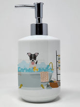 Load image into Gallery viewer, Black White Smooth Jack Russell Terrier Ceramic Soap Dispenser