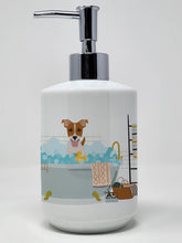 Load image into Gallery viewer, Brown White Smooth Jack Russell Terrier Ceramic Soap Dispenser