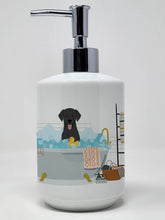 Load image into Gallery viewer, Black Labrador Retriever Ceramic Soap Dispenser