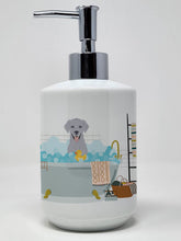 Load image into Gallery viewer, Silver Labrador Retriever Ceramic Soap Dispenser