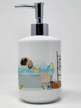 Load image into Gallery viewer, Cream Pekingese Ceramic Soap Dispenser