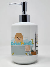 Load image into Gallery viewer, Orange Pomeranian Ceramic Soap Dispenser