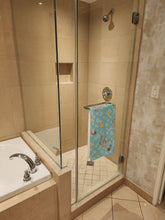Load image into Gallery viewer, Gold and White Shih Tzu Bath Towel Large